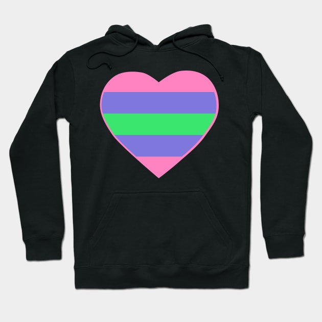 Pride Flag Heart Trigender Hoodie by VanumChan